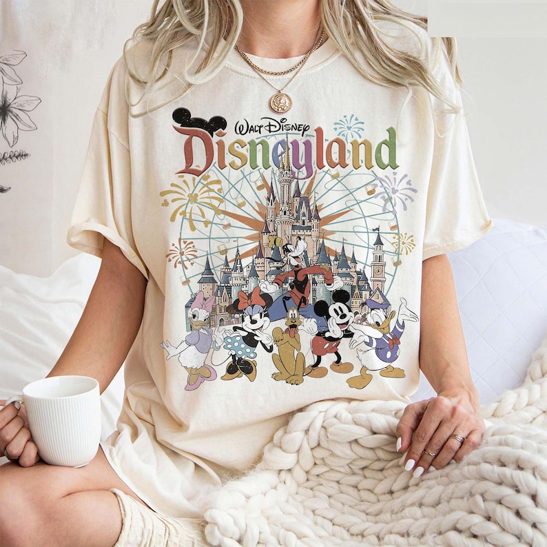 Vintage Disneyland Comfort Colors Shirt, Disneyland Resort, Retro Vintage Disney Shirt, Disney Family Matching Shirt, Disneyworld Shirt Tee image 1