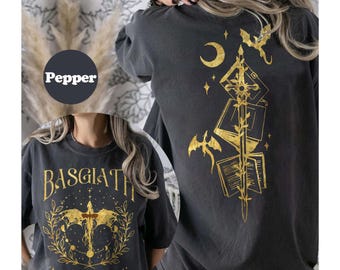 Retro Basgiath War College 2-Sided Comfort Color Shirt, Fourth Wing Shirt, Fourth Wing Shirt, Dragon Rider Shirt, Bookish Gift for Readers