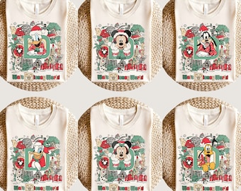 Vintage Mickey and Friends Christmas Shirt, Christmas Family Shirts, Disney Christmas Shirt, Disney Christmas Group Shirt, Disney Xmas Shirt