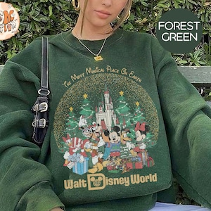 Retro Disney Merry Christmas Sweatshirt, Mickey And Friends Christmas Sweatshirt, Disneyland Christmas Shirt, Christmas Party 2024 Shirt