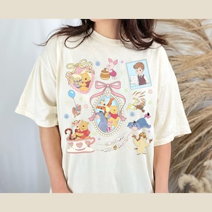 Retro Coquette Bow Winnie The Pooh Shirt, Pooh And Friends Shirt, Disney Pooh Shirt, Pooh T-Shirt, Pooh Bear And Co Tee, Winnie The Pooh Tee