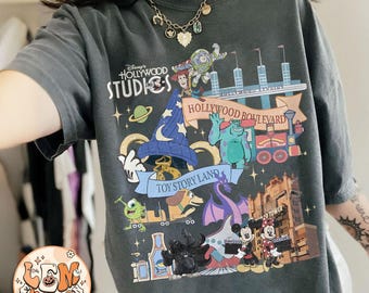 Retro Disney Hollywood Studios Shirt, Micky und Freunde Hollywood Tower, Disney Toy Story Shirt, Star Wars Shirt, Disney Family Trip Shirt
