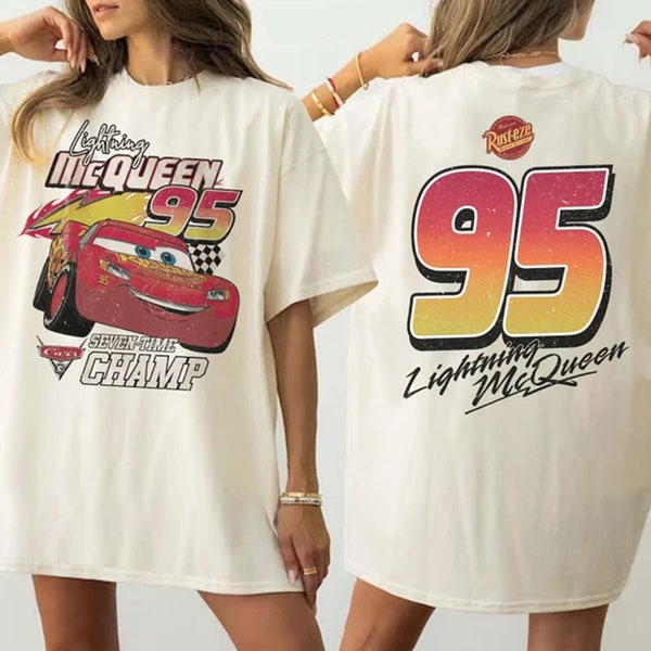 Lightning McQueen T-Shirt, Retro Disney Cars Movie Shirt, Piston Cup Shirt, Cars Land Shirt, Disney Trip Shirt