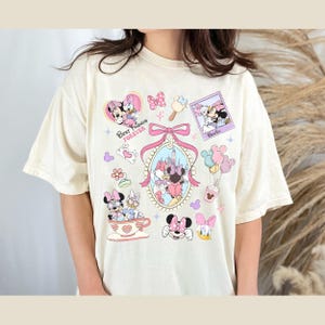 Retro Coquette Bows Minnie and Daisy shirt, Disney With My Bestie, Disney Girls Trip shirts, WDW Magic Kingdom Disneyland Matching Girls Tee