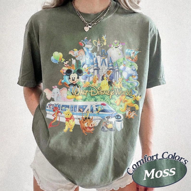 Vintage 90’s Retro Walt Disney World Shirt, Disney World Magic Kingdom Shirt, Disney Mickey And Friends T-Shirt, Disney Family Trip 2026 Tee image 6