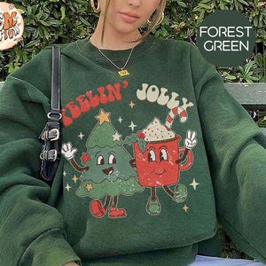 Retro Christmas Shirt, Feeling Jolly Christmas Shirt, Vintage Christmas Shirt, Holiday Shirt, Cute Funny Christmas Shirt, Christmas Gift