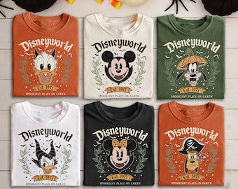 Retro Disney World Halloween Shirt, Mickey And Friends Halloween Shirt, WDW Disney Halloween Party 2025 Shirt, Mickey Not So Scary Shirt
