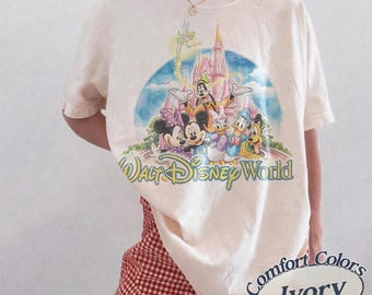 Comfort Colors® Retro Walt Disney World Shirt, Vintage 90’s Disney World Magic Kingdom Shirt, Disney Mickey And Friends, Disney Family Trip