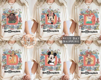 Camiseta retro de Walt Disneyworld, camiseta de todos los personajes de Disney, camiseta de Mickey y sus amigos, camiseta del grupo de Disney, camiseta de la familia de Disney, camiseta de viaje a Disney