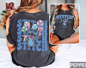 Retro Disney Stitch Est. 2002 Comfort Color Shirt, Stitch Shirt, Stitch Ballons Shirt, Stitch Snacks Shirt, Stitch Lover, Disneyworld Shirt