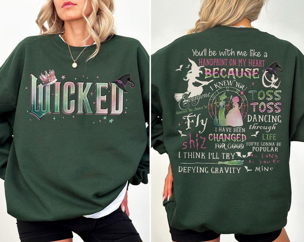 Wicked movie sweatshirt - Etsy 日本