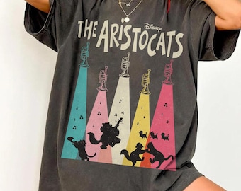 Comfort Colors®Disney Marie Tolouse & Berlioz Comfort T-Shirt, The Aristocats Movie Homage Movie, Disney Cat Boyfriend Girlfriend Shirt Tee