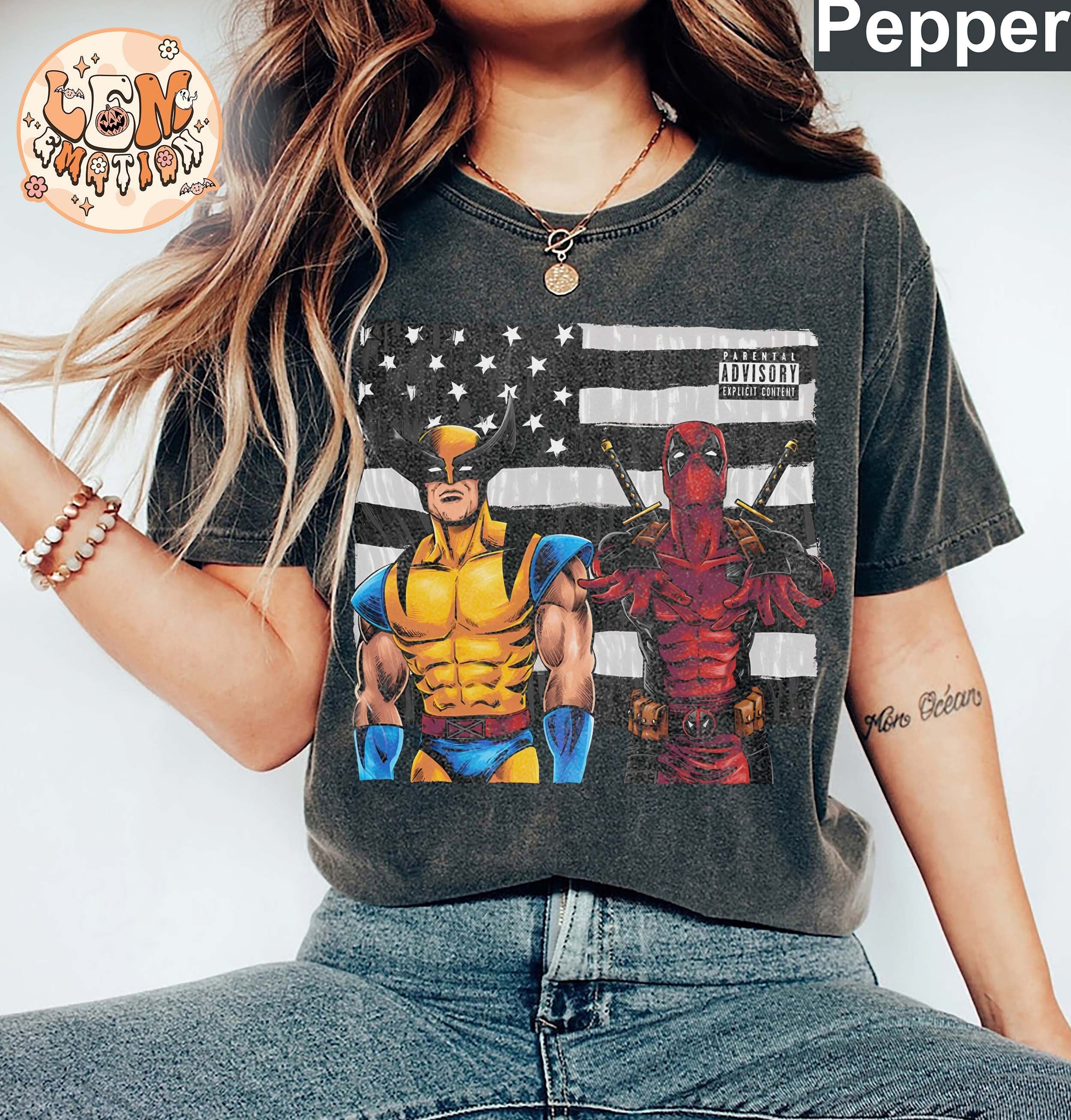 Deadpool And Wolverine Hip-Hop Stars Shirt, Wade Wilson T-shirt, Deadpool & Wolverine Movie Tee, Funny Disney Outfit, Disney Family Trip
