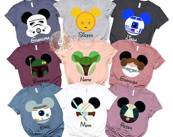 Vintage Custom Disney Star Wars Shirts, Star Wars Family Shirts, Disney 2025 Shirt, Disneyworld Shirt, Custom Family Tee, Matching Trip 2025