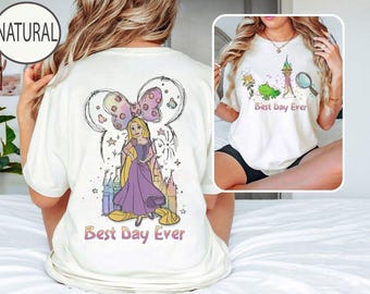 Retro Bester Tag überhaupt Disney Rapunzel Rapunzel Shirt, Floral Rapunzel Shirt, Disney Prinzessinnen Shirt, Rapunzel Shirt