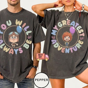 Retro Up Balloon House Shirt, You Will Always Be My Greatest Adventure Shirt, Up Movie Couple Tee, Carl and Ellie Valentine Tee, Disney 2025