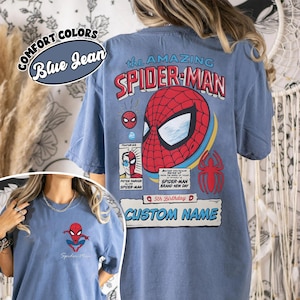 Dubbelsidig Marvel The Amazing Spider-Man helt ny dag-tröja, Spider-Man 2026-tröja, superhjälte-serietidning-tröja, present till pojke, födelsedagströja för barn bild 7