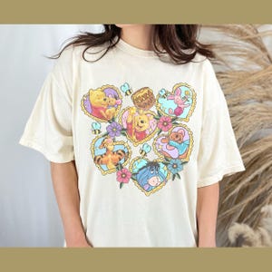 Chemise rétro couleurs confort Winnie l'ourson, chemise ourson Disney, chemise ourson et amis, chemise voyage en famille Disney, chemises Disneyland
