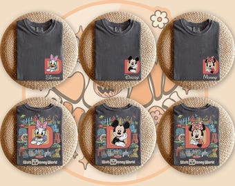 Custom Walt Disneyworld 2 Side Comfort Color Shirt, Custom Name Disney Family 2025 Shirts, Mickey And Friends Shirt, Disney Group Shirt