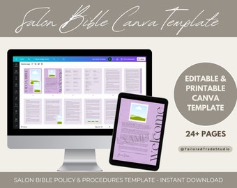 Salon Policy & Procedure Manual Template | Editable Canva Design
