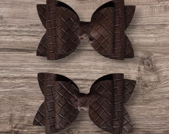 Baby Bow Alligator Hair Clip, Baby Hair Clips for Fine Hair, Cute Baby Girl Hair Bow, Aesthetic Hair Accessories, RHYAN BROWN BOW