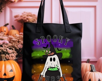 Gruselige Geist Krankenschwester Halloween Baumwolltasche