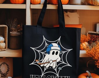 Personalisierte Ghost Hockey Halloween Einkaufstasche: Benutzerdefinierte Süßes oder Saures Tasche