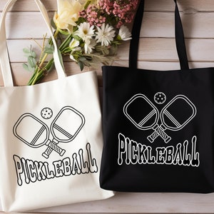 Gepersonaliseerde canvas draagtas Pickleball: cadeau aangepaste naam