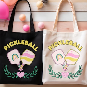 Personalized Pickleball Canvas Tote Bag: Gifts for Players & Teams