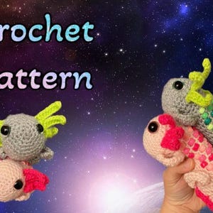 Beaded Fidget Axolotl Crochet Pattern, Crochet Fidget Toy, Beads Crochet