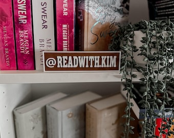 3D print Personalised @ Library sign | Bookish | Bookshelf accessories