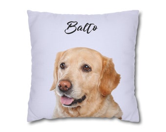 Personalized Pet Pillowcase with Pet Photo + Name, Personalized Dog and Cat Pillow, Personalized Cat Pillowcases, Cat Picture Pillow.