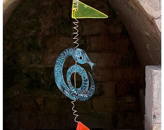 HANGING TOTEM: Mobile, Windchime Animal Spirit Lunar Year of the SNAKE