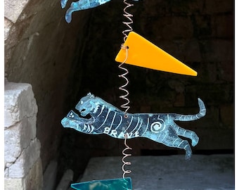 HANGING TOTEM. Mobile,Windchime, Spirit Animal Lunar Year of The TIGER
