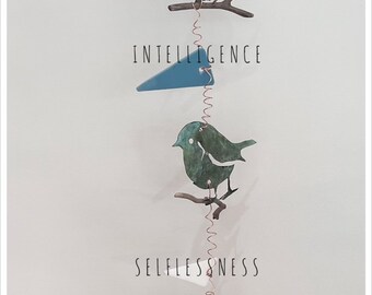 SPIRIT ANIMAL Hanging Totem:  The BIRD