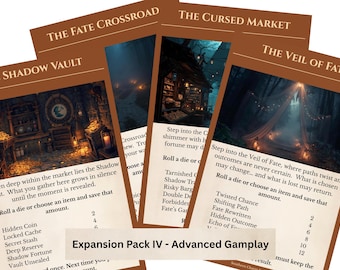 Midnight Market Expansion Pack 4| Printable Money Saving Game | Gothic Budget Tracker Cards | Cozy Fantasy Finance Game