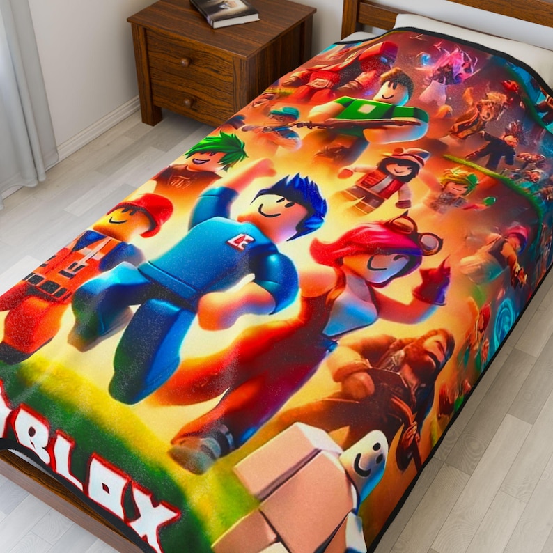 Soft Velvet Blanket For Children Roblox Velveteen Plush Blanket Il 2n0n 