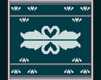 Swans in Love Blanket - Digital Mosaic Crochet Pattern