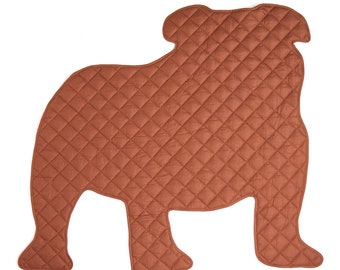 Bulldog Shaped Dog Mat