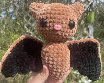 Custom Crochet Bat Plush: Spooky Gothic Nursery Decor | Witchy Stuffed Animal