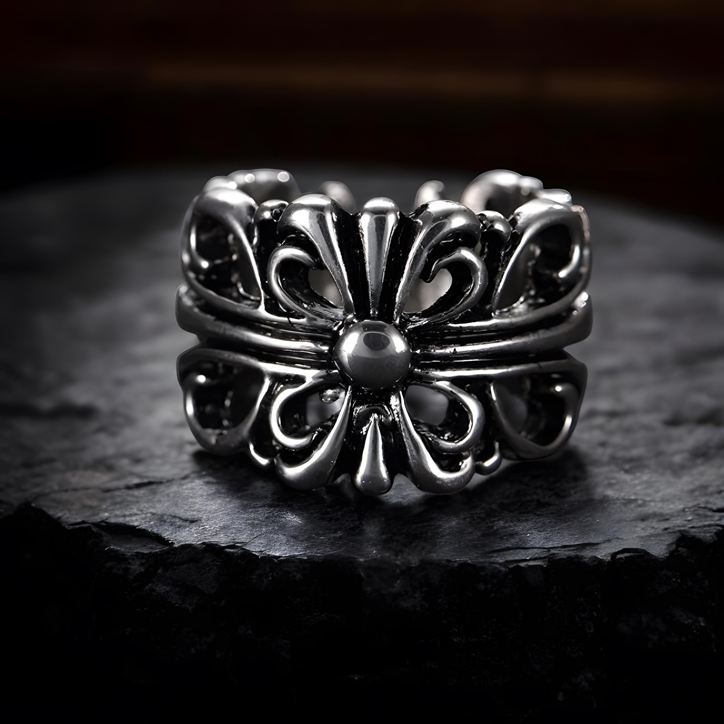 Chrome Hearts 925 Silver Ring - Etsy