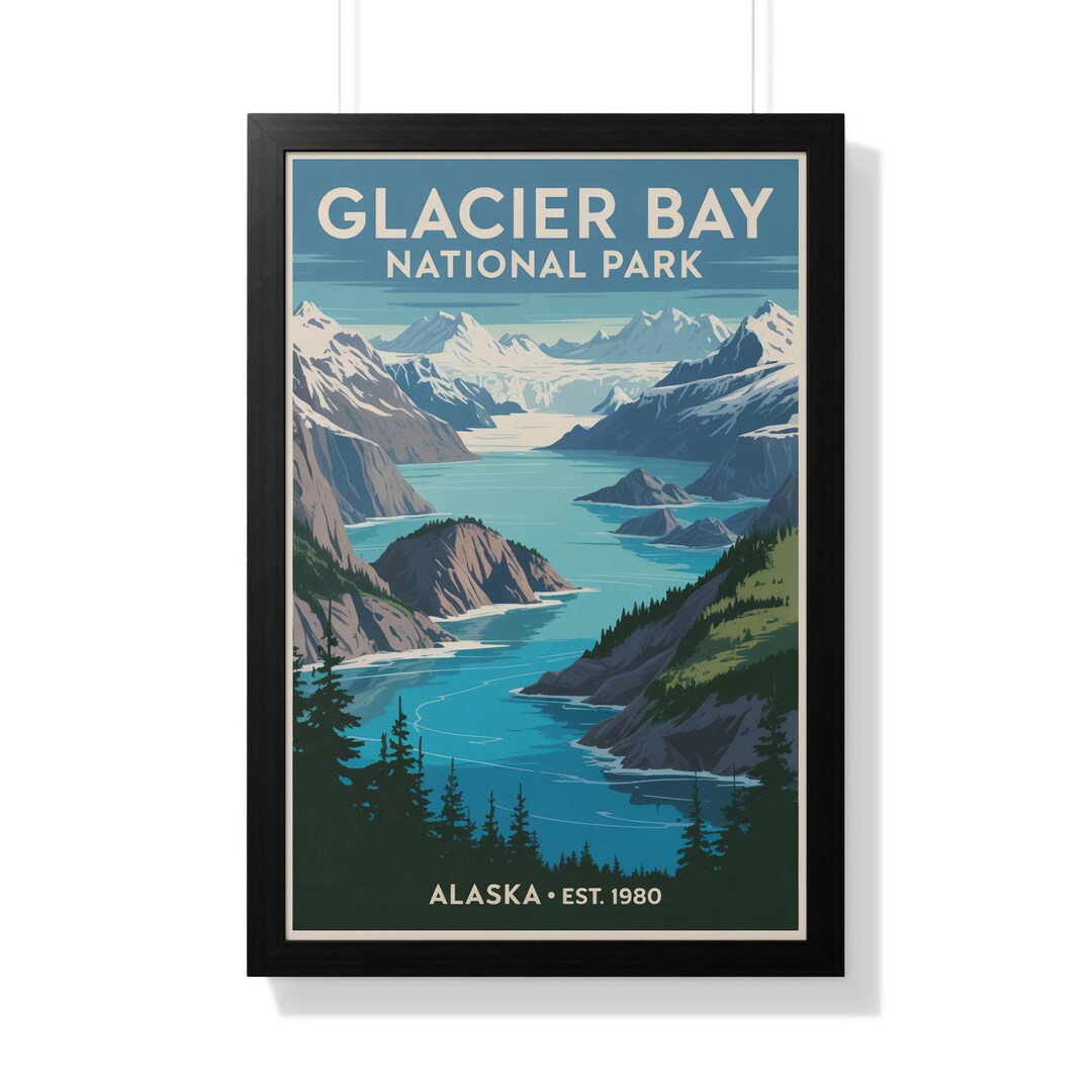 Glacier Bay National Park Poster: Vintage Alaska Travel Art - Etsy
