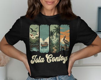 Isla Contoy T-Shirts, Mexico Vacation Souvenir, Tropical Island Tee, Birdwatching Gift, Nature Lover Outfit, Caribbean Travel Apparel
