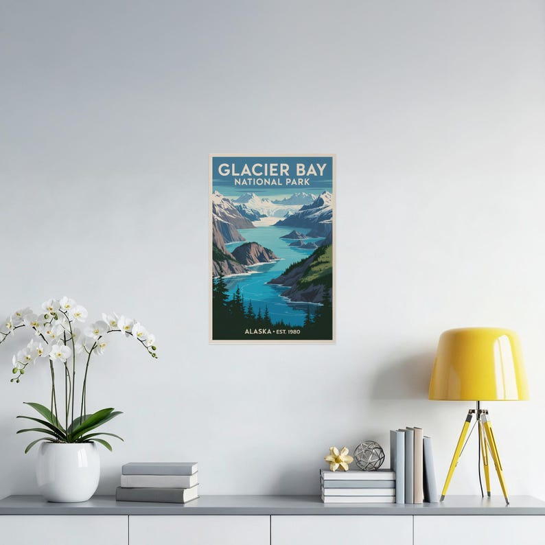 Glacier Bay National Park Poster: Vintage Alaska Travel Print - Etsy