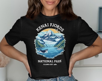 Kenai Fjords National Park T-Shirt: Alaska Orca Whale Graphic Tee