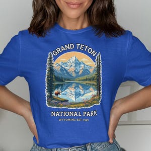 Grand Teton National Park T-Shirt, Malerische Teton Mountains Shirt, Wyoming Natur Geschenk, Retro Park T-Shirt, Outdoor Abenteuer Shirt