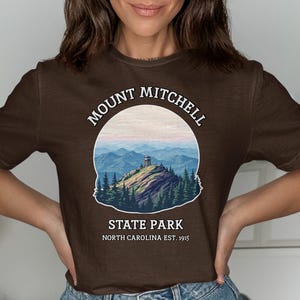 Mount Mitchell State Park T-Shirt, North Carolina Souvenir, Vintage Style Graphic Tee, Est 1915, Unisex Casual Shirt
