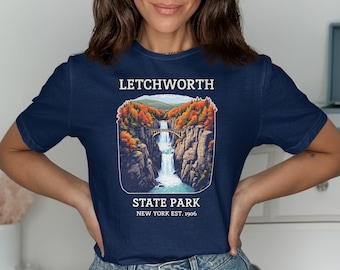 Letchworth State Park T-Shirt: Vintage Waterfall Graphic Tee