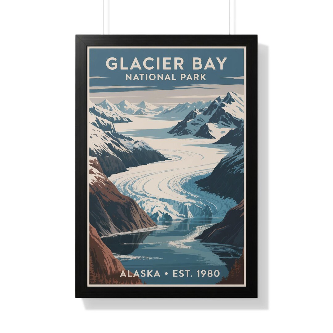 Glacier Bay National Park Poster: Vintage Alaska Travel Art - Etsy