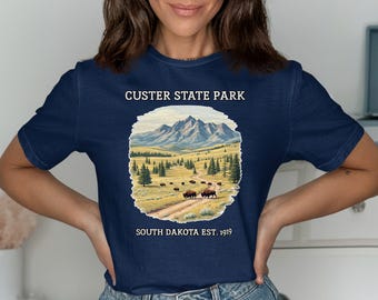 Maglietta del Custer State Park: maglietta grafica South Dakota Bison